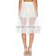 MGOO Top Sale Skirt Factory Sexy Transparent Skirts For Women White Organza High Waist Skirts 15145A253
