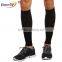 elastic copper nylon knit black long compression calf sleeve brace