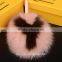 2016 Fashion Handmade Initial Pom-Pom Keychains/15cm Charm Pluffy Ball Keychains of Real Fox Fur for Bag/With Capital Letter A-Z