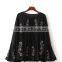 Runwaylover EY2375B 2017 Fashion Women Flare Sleeve Chiffon Embroidery Blouse