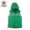 women stand collar warm hooded down vest M1078