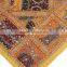 Yellow Sari Lounge Pillow Floor Sitting Kundan Colorful Handicraft Cushion 26in