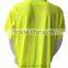 Hi vis yellow basic safety short sleeve rib collar high quality day use only protective polo shirt