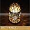 White Color Through-Engraving Iron Metal Candlestick