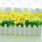Lovely Decorative Artificial Silk Restaurant Table Daisy Flower With Fence Set