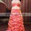 IN STOCK Off-The-Shoulder party dress sleeveless Watteau train prom dress SE119