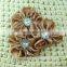 Triple Satin Cluster Flower with Rhinestone Hair Accessories