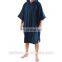 Unisex 100% Cotton Surf Changing Robe Beach Hooded Surf Poncho In Towel For Adult