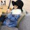 New Design Cute Winter Jacket Kids / Wholesale Real Rabbit Fur Kids Life Jacket / Fashion Raccoon Fur Collar Kids Denim Jacket