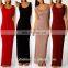 2016 Wholesale Cheap Sexy Women Summer Sleeveless Scoop Neck Slim Long sexy nighty Maxi Dresses for women ladies