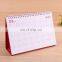 Customized folding stand up desk table calendar for gift, paper calendar with coil
