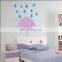 Removable raindrop kids room wall stickers home decor