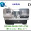 CK6166A cnc lathe machine for making car alloy wheels with probe