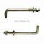 3/4" x 14" Plain Finish L shaped anchor bolt.Bent Anchor Bolt w/ Nut & Washer