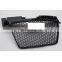Front Bumper Center Black Grille Silver Ring Trim 07-14 TTRS Style For AUDI TT