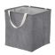 high quality canvas waterproof folding laundry basket cheap cloth storage basket large foldable storage bin with handles