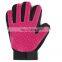 Silicone pet grooming massage gloves for dogs & cats