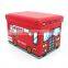 RTS modern living room furniture  pvc leather red fire truck design  folding storage stool for children
