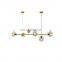 Modern Designer Glass Lamp Led Light Gold Glass Chandelier Pendant Lamp