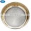 Sand soil grain sieving woven stainless steel wire cloth brass frame standard for  laboratory test sieve