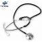 Factory Provide Fashional Professional Single Head All black With Plastic Ring Stethoscope