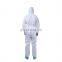 Disposable Protective Clothing with Hood PP Suit Elastic Cuffs Front Zipper Closure