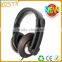 Best quality rubber finish PU leather noise isolation computer headphone with mic