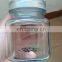 Transparent square glass food storage jar with metal aluminum screw  lid