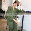 Women Fashion Plain V-neck Bat Sleeve Wool Blend Knit Loose Sweater Casual Pants Suit