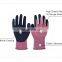 18G High Elastic Liner With Black Micro Foam Nitrile Coating Gloves