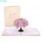 2022 Best Sellers Cherry Blossom 3D Pop-up Cards Birthday Greeting Cards for Mom