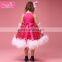 Free shipping 2015 New Design baby girls red soft feather dress