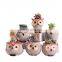 In Stock Purple Pots Planter Indoor Big Marble Garden Geometric Ceramic Animal Flower Pot