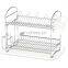 2-Tier Dish Rack with Drainboard, Chrome