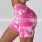 Wholesale Scrunch Butt Yoga Shorts Plus Size Sportswear Women Yoga Shorts Tie Dyed Seamless High Waist Sport Fitness Yoga Shorts