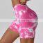 Wholesale Scrunch Butt Yoga Shorts Plus Size Sportswear Women Yoga Shorts Tie Dyed Seamless High Waist Sport Fitness Yoga Shorts