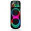 40W Portable Wireless Speaker with Double Subwoofer Heavy Bass FM Radio, Microphone, Lights, Remote, EQ Mode