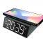 15W Fast Charging Stand with Smart LED Digital Clock Wireless Charger and Phone Holder Output Power 10W