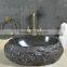 High Quality Bathroom Natural Black Granite Round Sink Design
