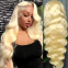 Blonde Wig 100% human hair virgin hair lace wig Body Wave