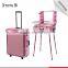 Guangdong Manufacturer Promotional Makeup Design Fashion Aluminum Cosmetic Case makeup trolley case with lighted mirror