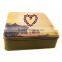 square biscuit tin container,square cake tins set,square packaging tin boxes