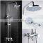 Chrome Rain Shower Faucet Twice Shower head