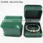 Luxury Lacquer Green Wooden Watch Gift Packaging Display Box Faux Leather lining