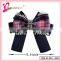 Ribbon bow satin fancy hair accessories,wholesale cheerleading hair bows with clip