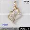 2016 Valentine's Day Gift Heart Shape 10k Gold Fashion Wedding Pendant for Girl Friend