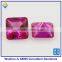 synthetic square cut ruby gemstones ,Red square Corundum Stone for Sale