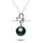 Attractive Fashion Black Pearl Pendant Necklace FQ-1201