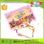 Fancy Design Girl and Boy Threading Gift Wood Beads Toy Wholesale