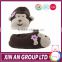 Custom animal bear shape Xmas plush slippers for kids